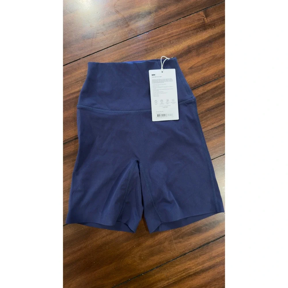 LSKD Elixir Mid Short Tight Future Navy XS High Waist Biker Shorts NEW NWT